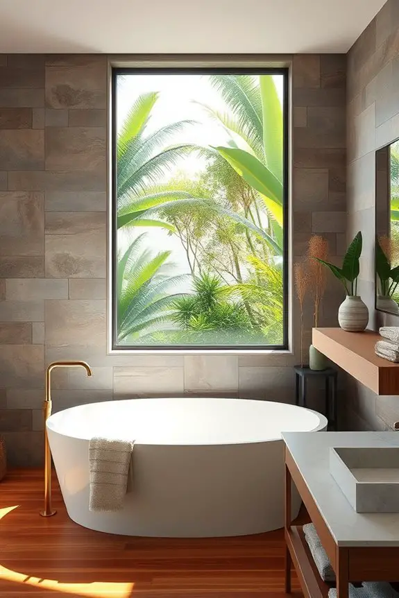 earthy elegance in bathrooms