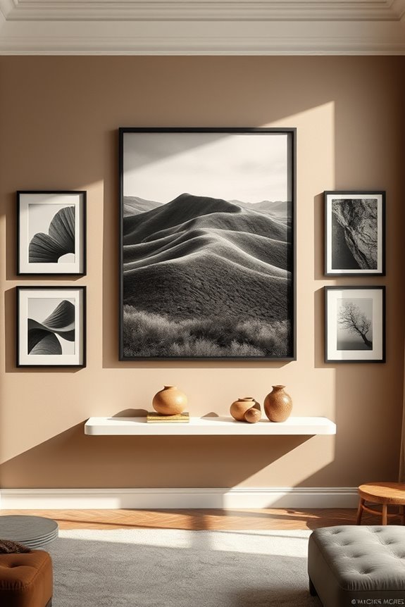 earthy monochrome photography decor