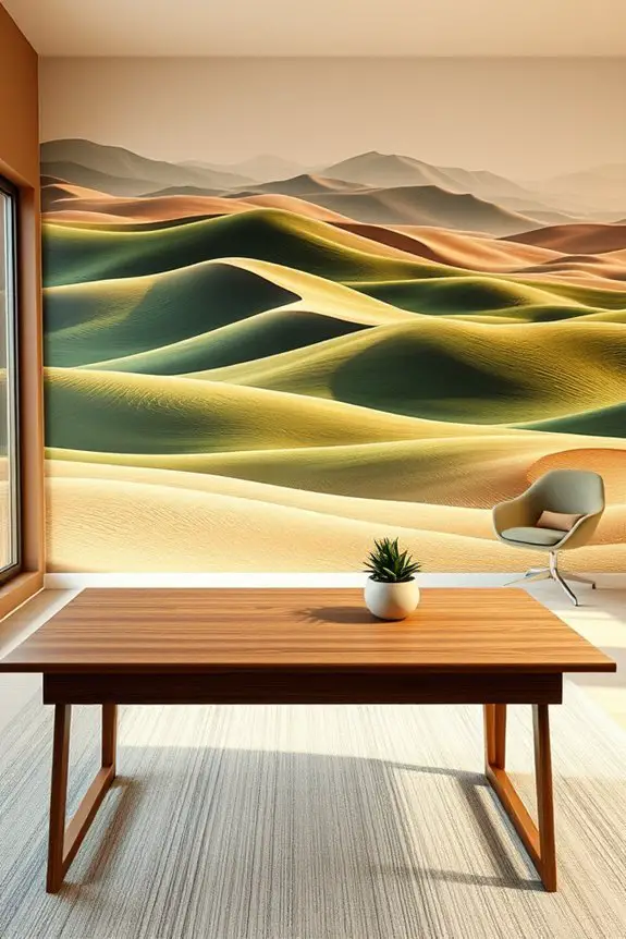 earthy murals for tranquility