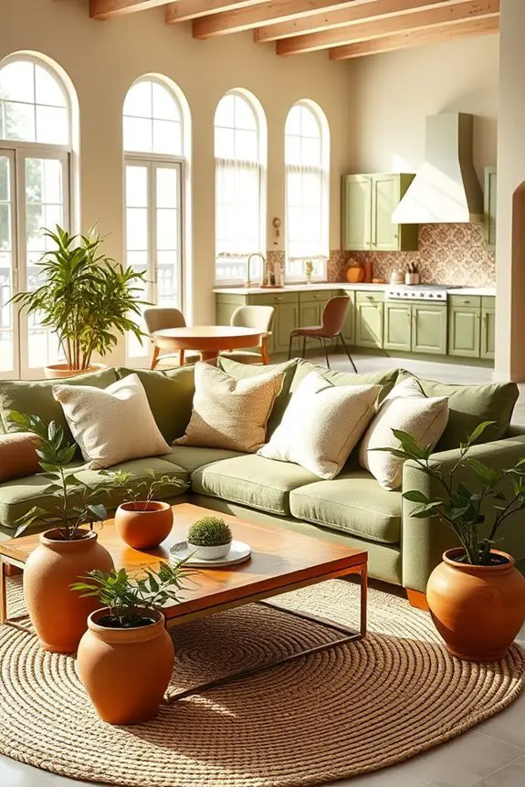 earthy olive terracotta harmony
