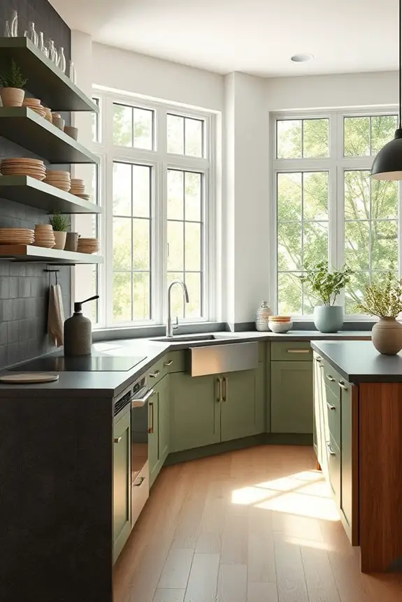 earthy sage and charcoal elegance