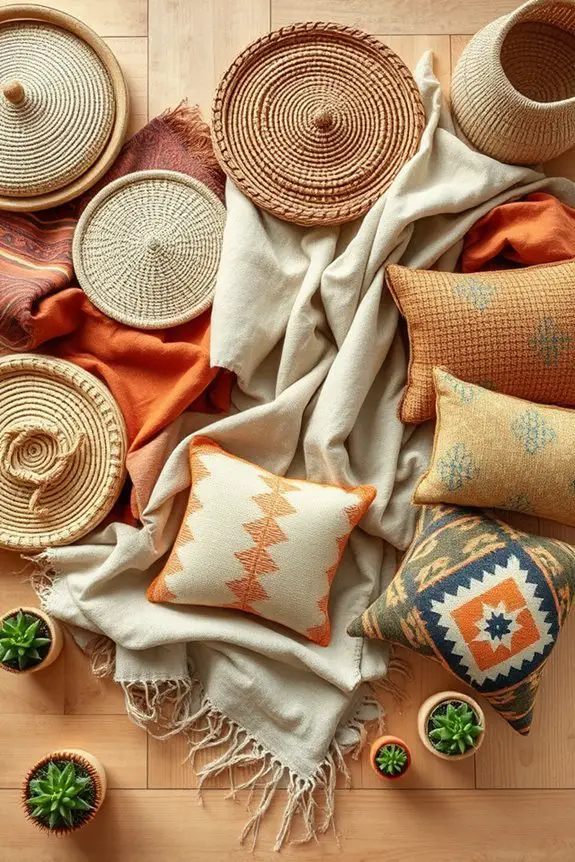 earthy sustainable textile decor