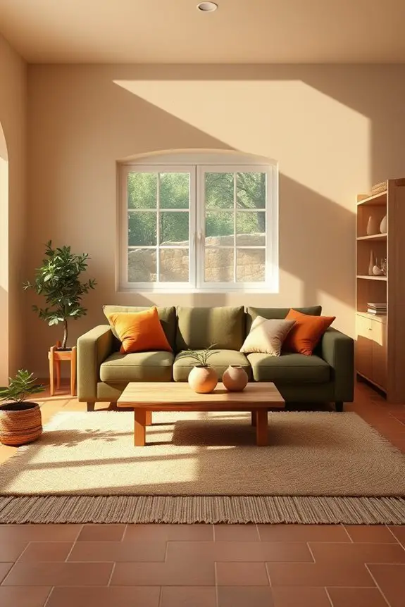 earthy tones and textures