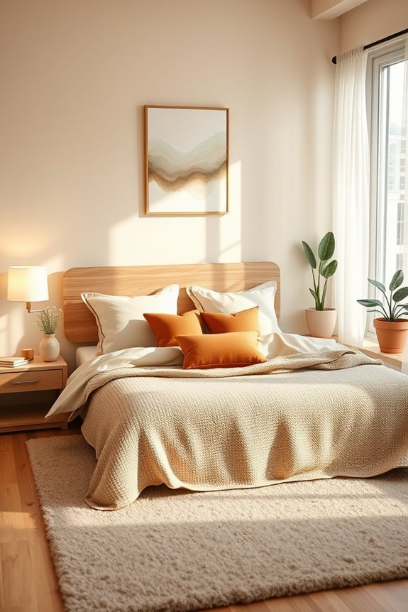 earthy tones bedding harmony