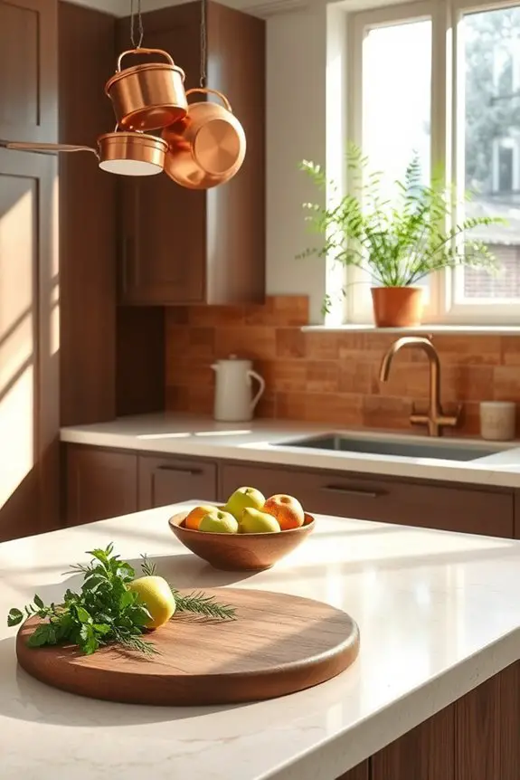 earthy tones create tranquility