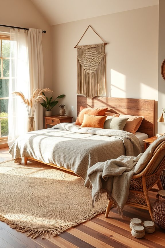 earthy tones create tranquility