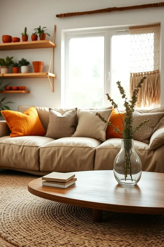 earthy tones create tranquility
