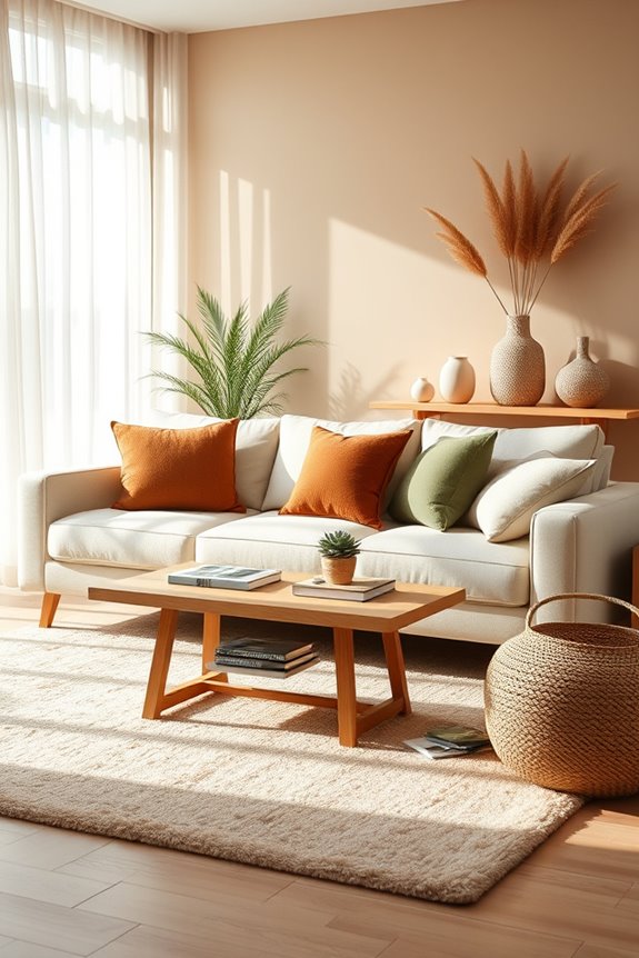 earthy tones create warmth