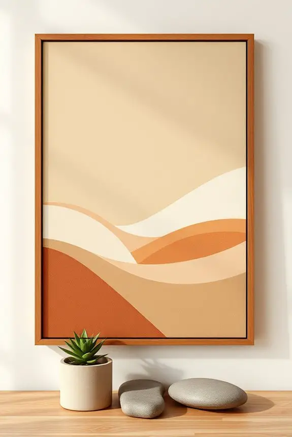earthy tones enhance decor