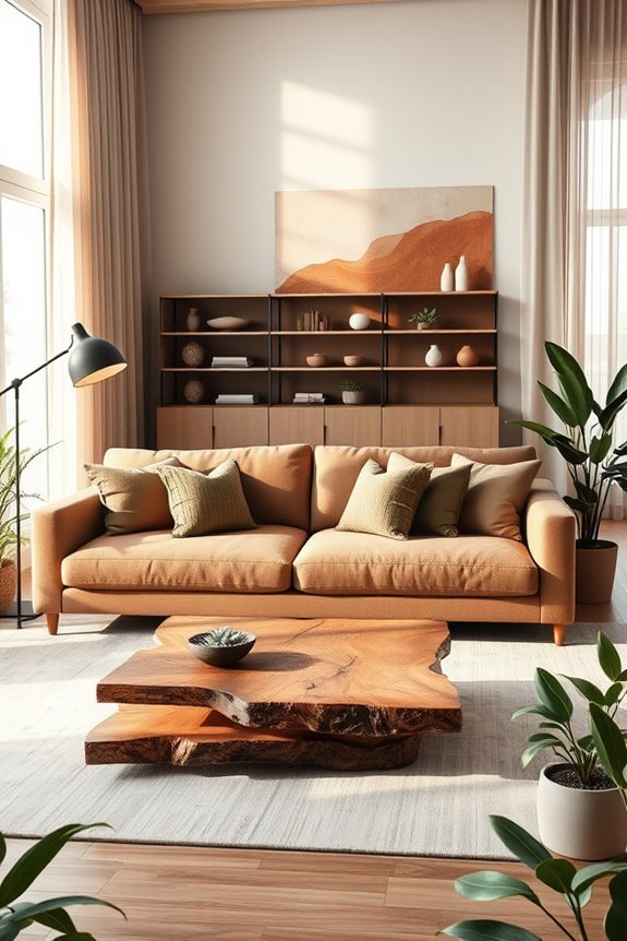 earthy tones enhance tranquility
