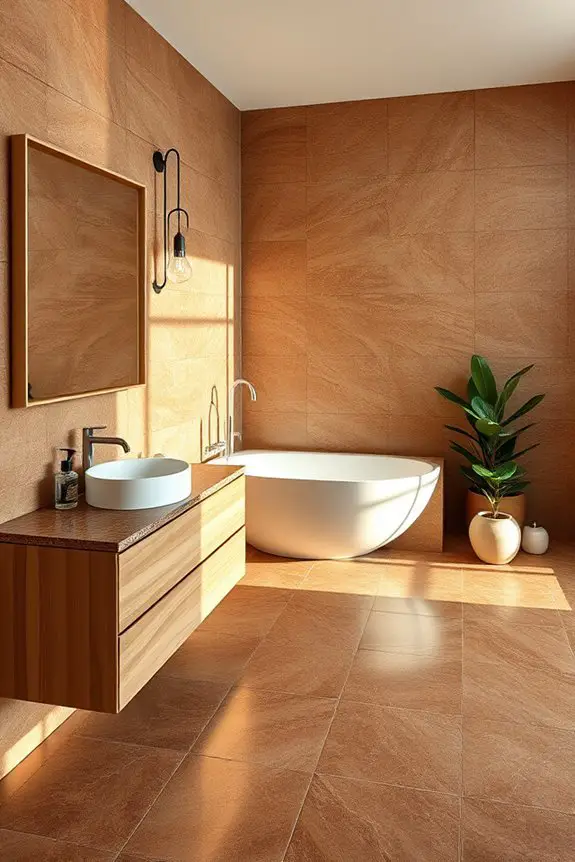 earthy tones for bathroom