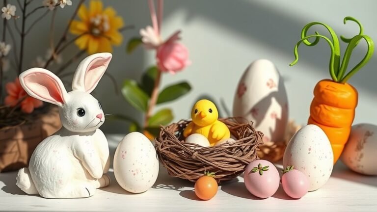 easter air dry clay crafts