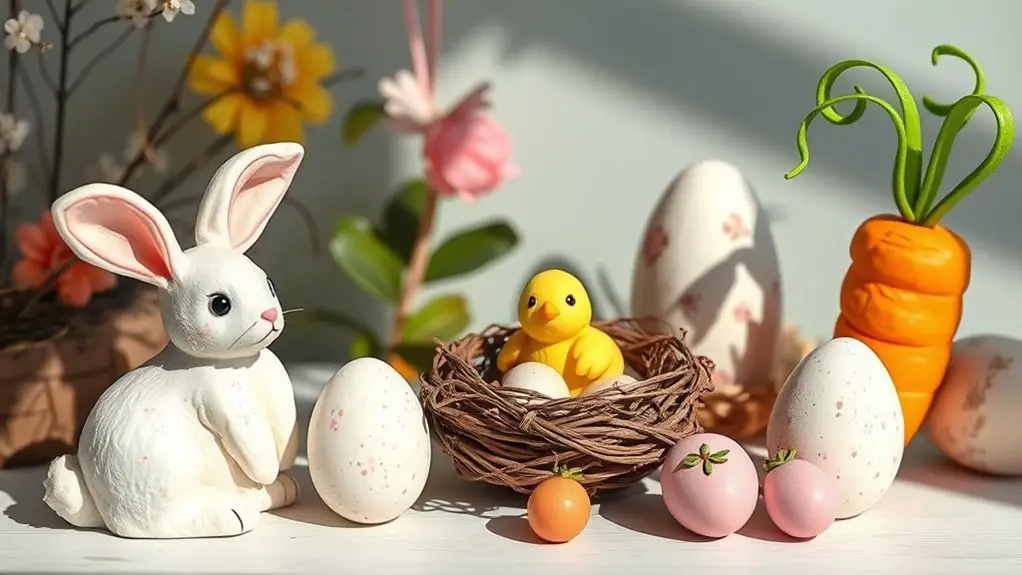 easter air dry clay crafts