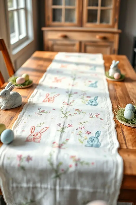 easter bunny table decor