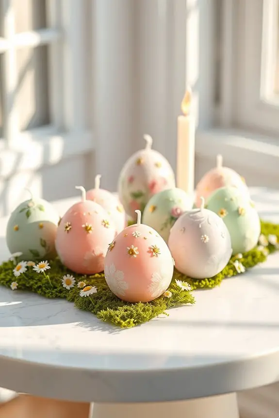 easter egg candle decor