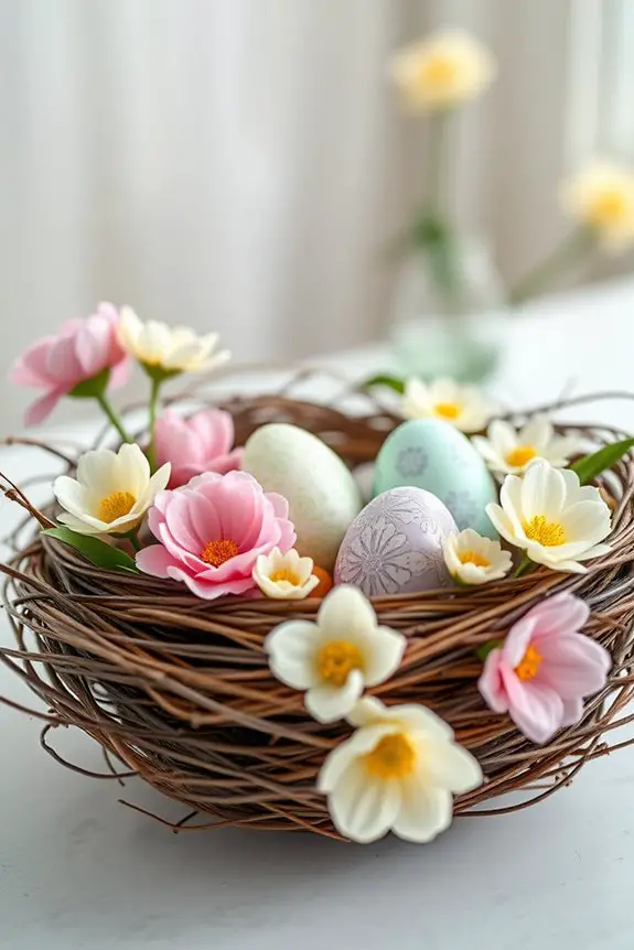 easter egg flower display