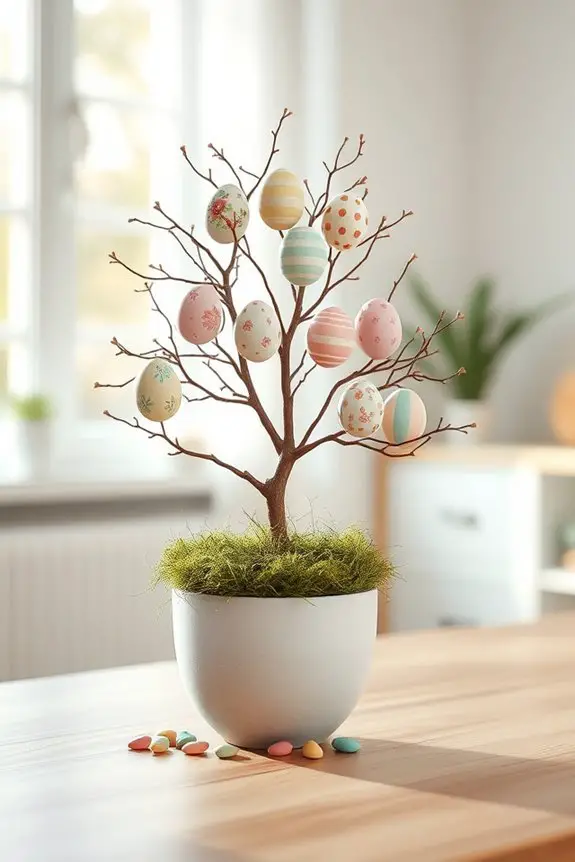 easter egg tree centerpiece