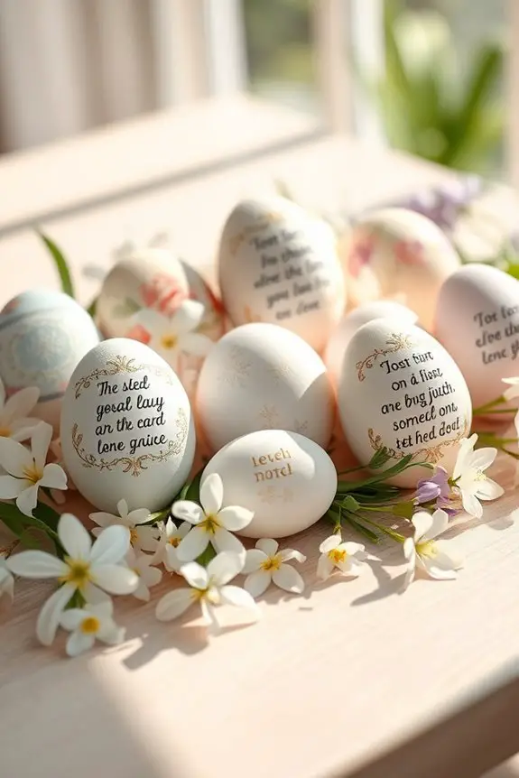easter eggs with verses