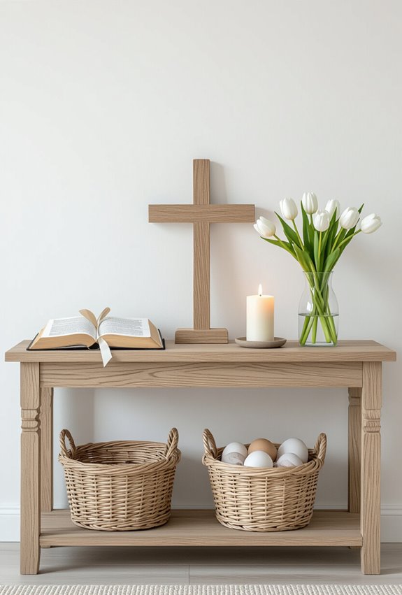 easter family prayer nook