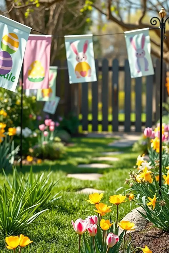 easter garden flag decorations