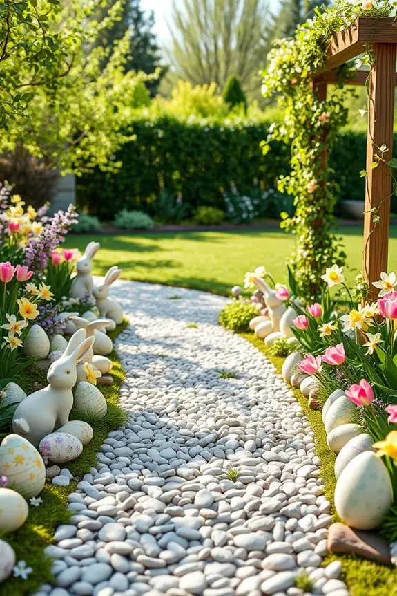 easter garden pathways creation