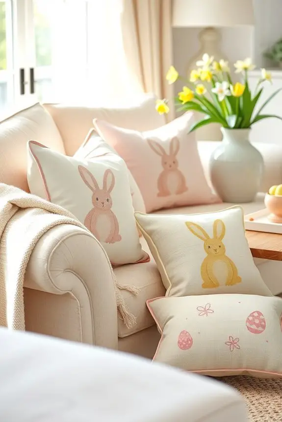 easter themed cozy cushions