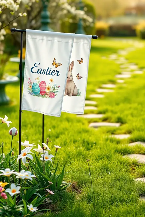 easter themed garden flag decorations