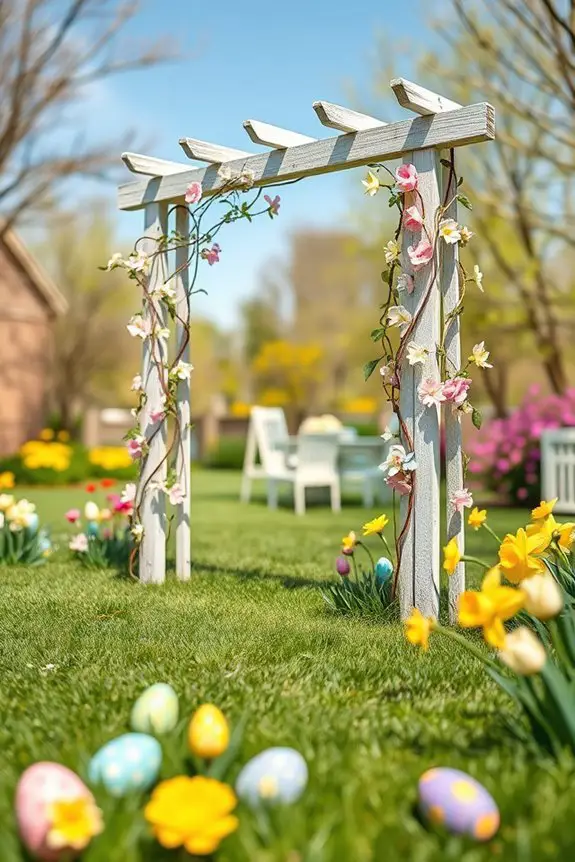 easter themed garden trellises