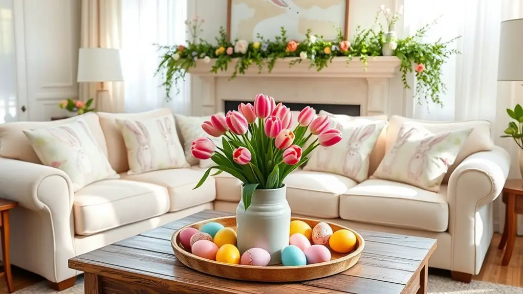 easter themed living room decor
