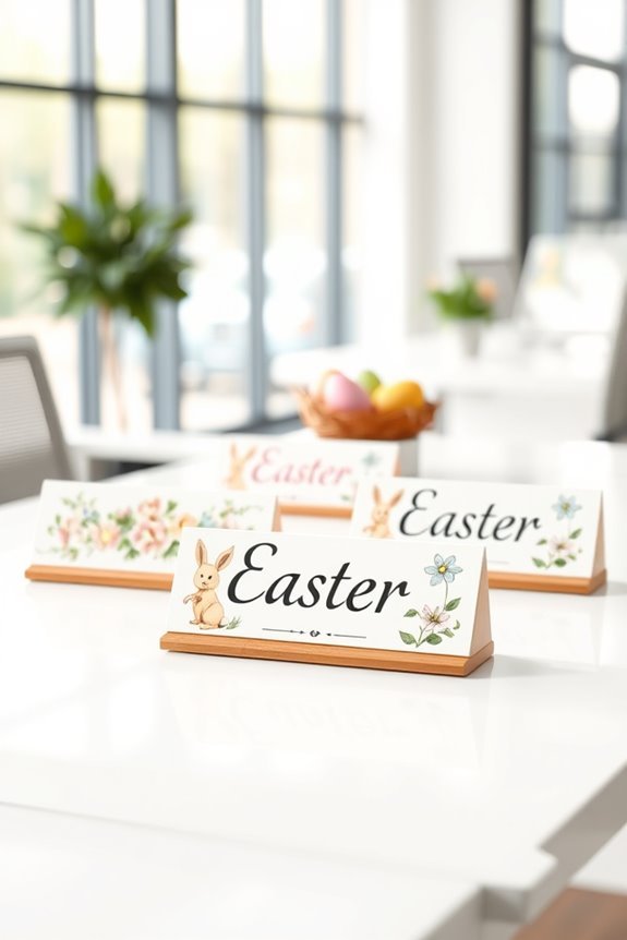 easter themed personalized name plates