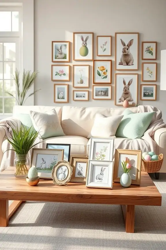 easter themed picture displays