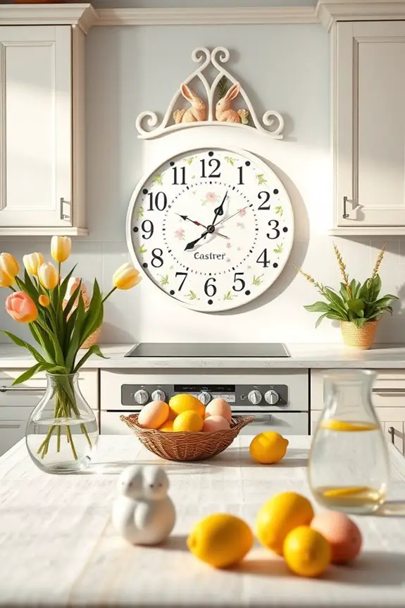 easter themed wall clocks