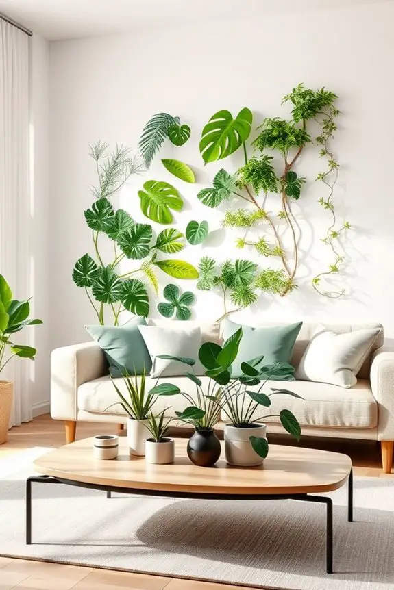 easy removable botanical decor