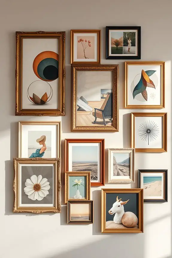 eclectic art frame collage