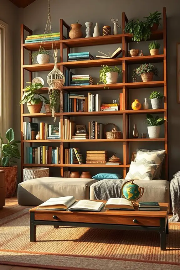 eclectic bohemian shelf design