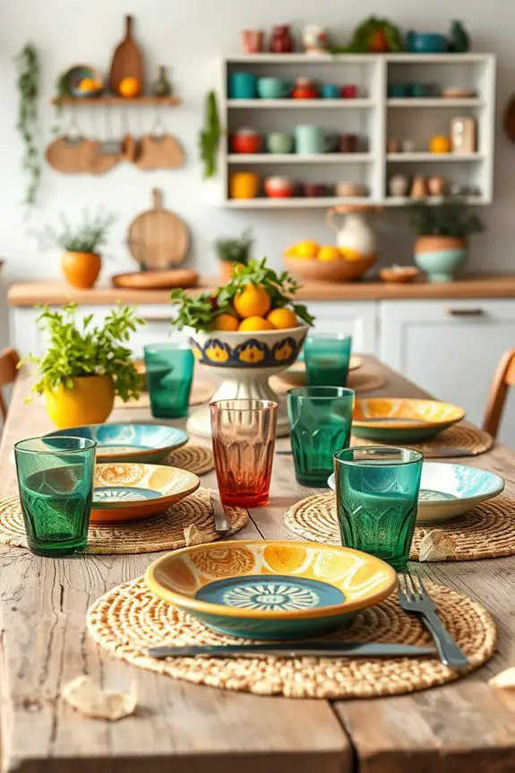 eclectic bohemian tableware collection