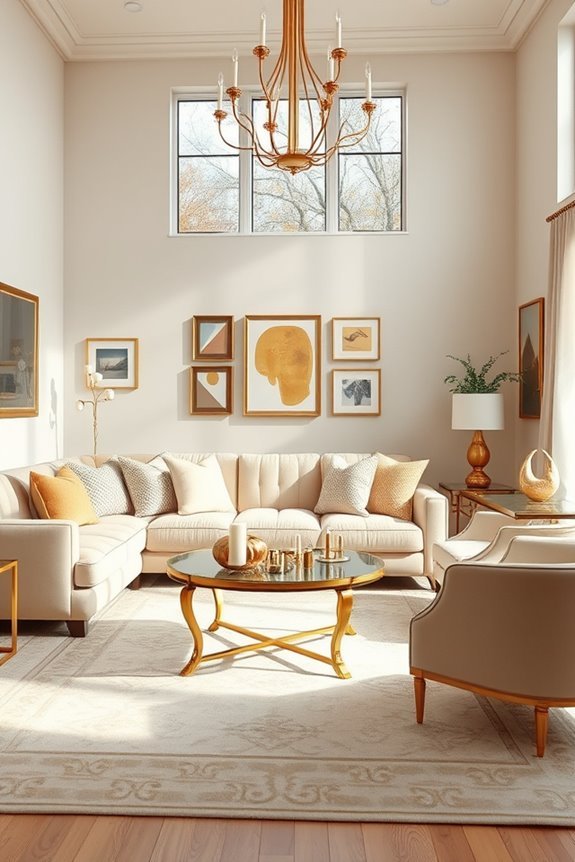 eclectic cream and gold elegance