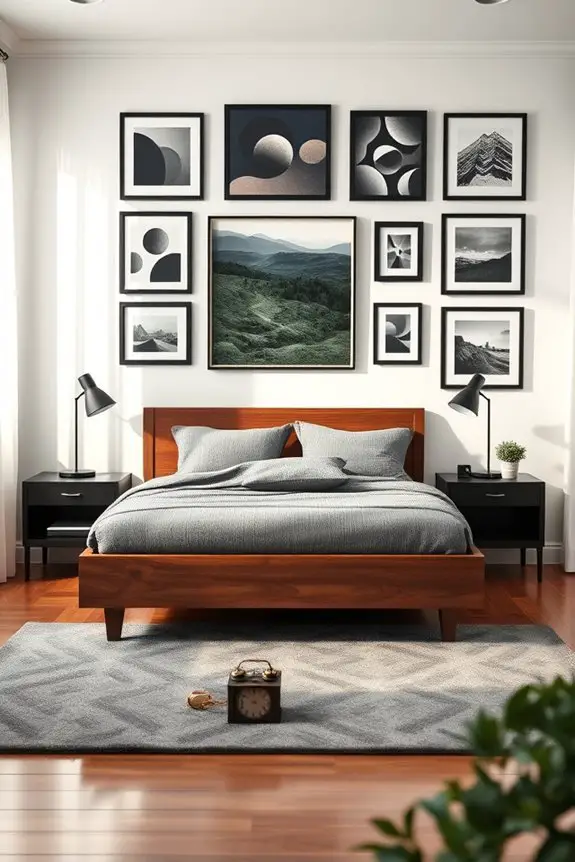 eclectic gallery wall creation