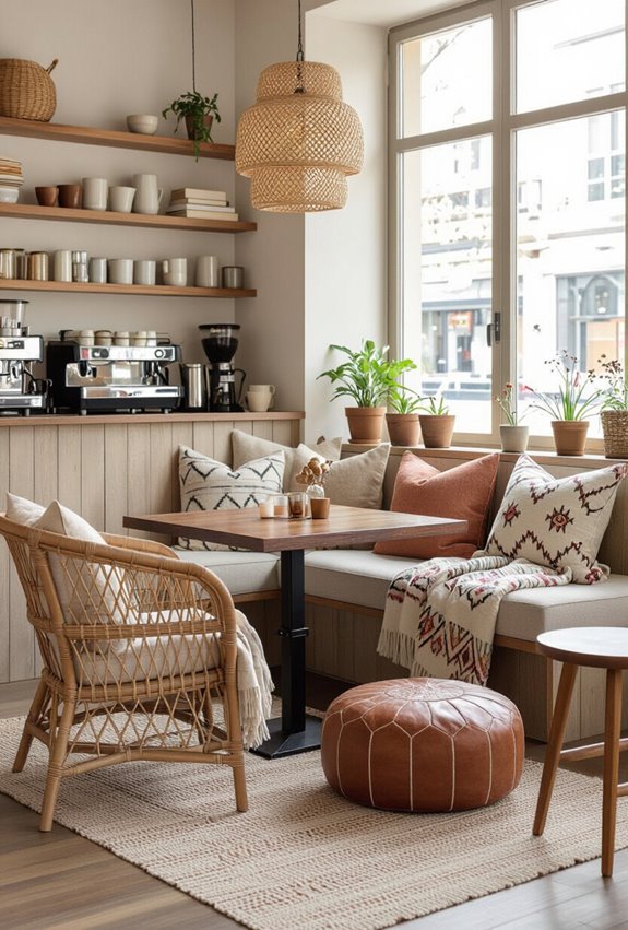 eclectic inviting caf decor