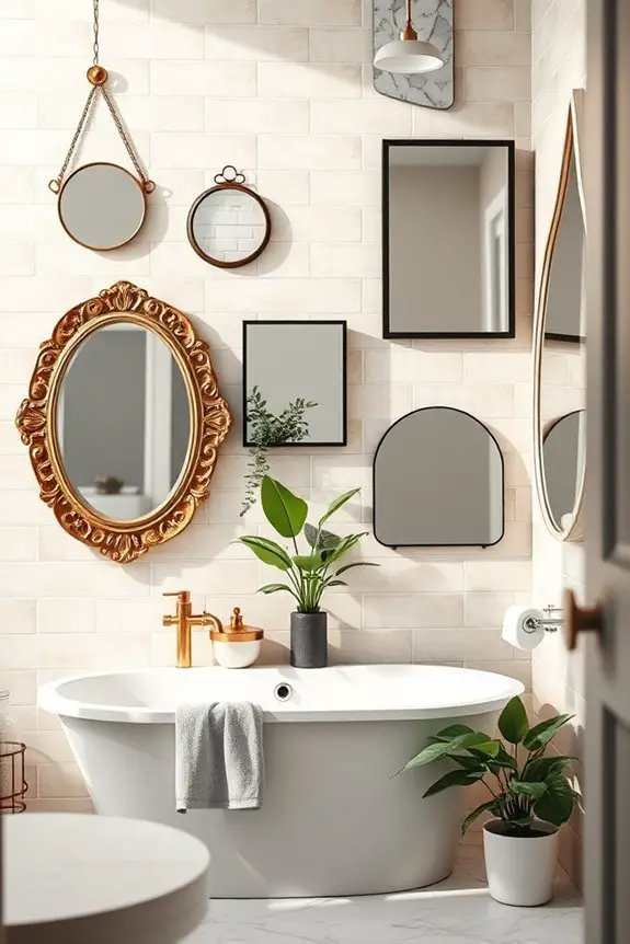 eclectic mirror arrangements enhance charm