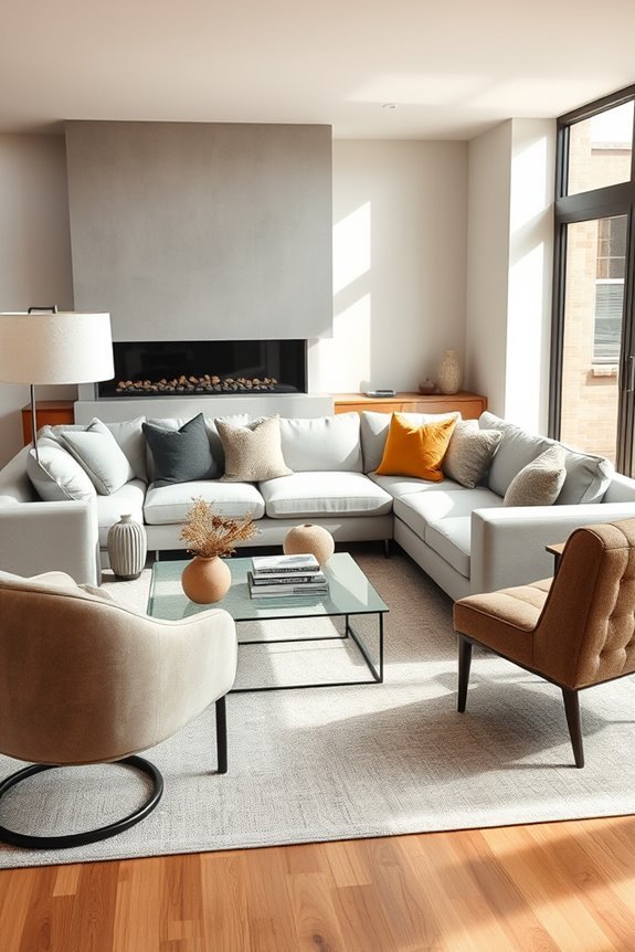 eclectic mixed material decor