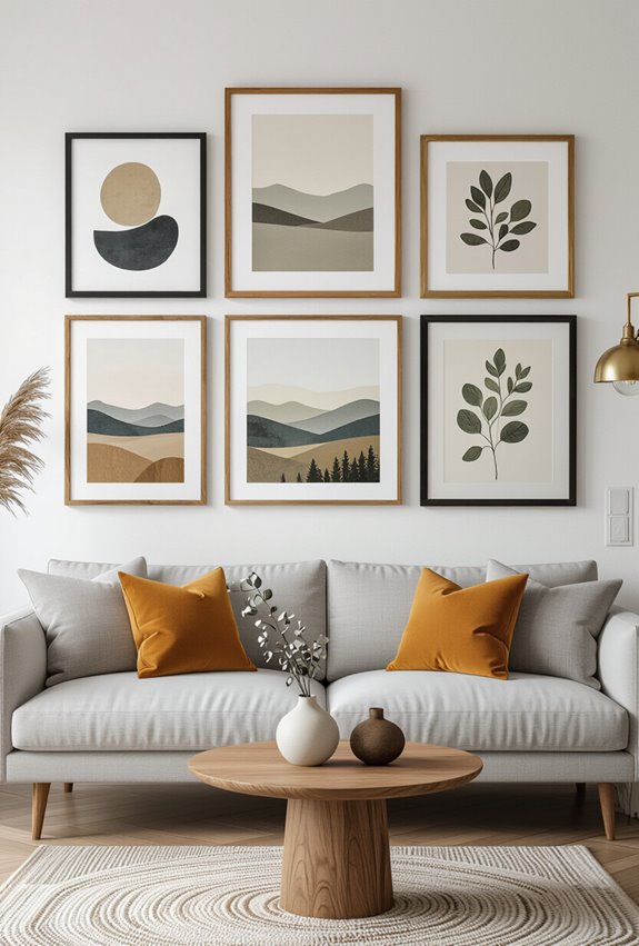 eclectic mixed media framed gallery