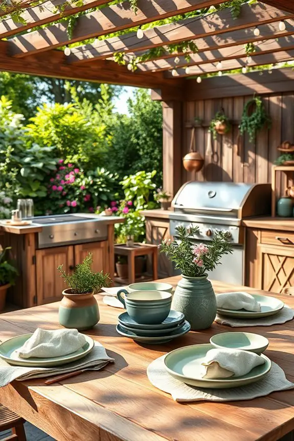 eclectic outdoor dining aesthetics