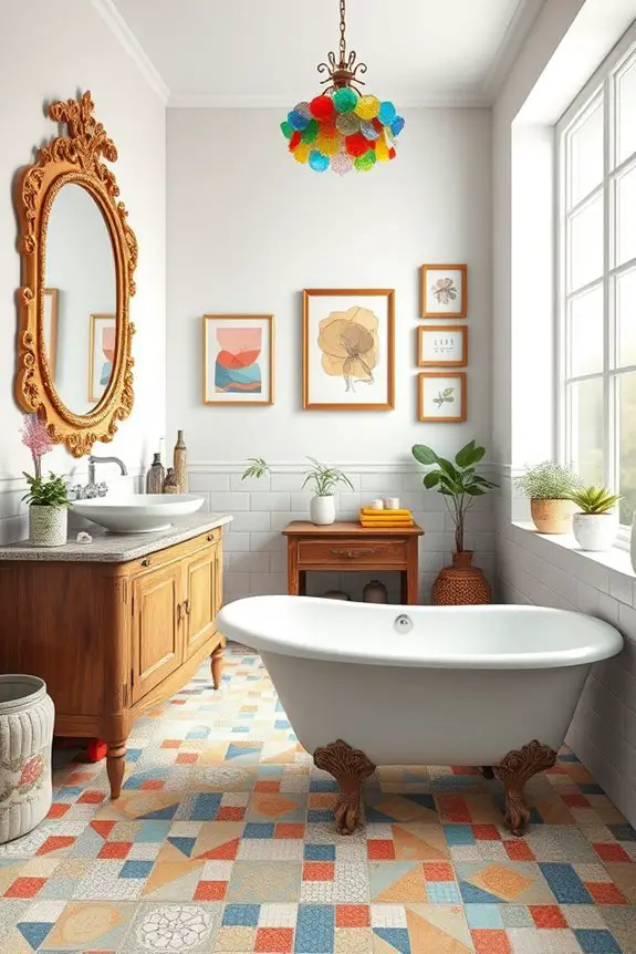 eclectic whimsical bathroom design