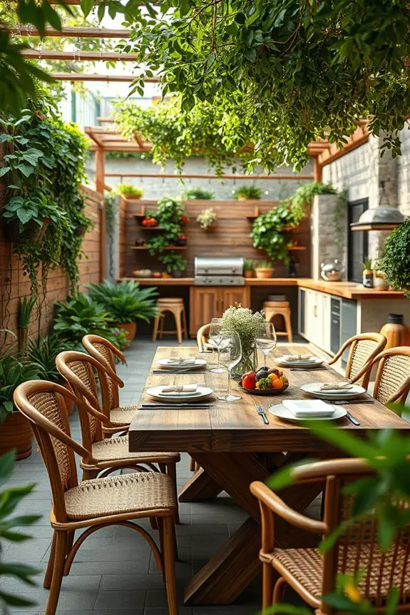 eco friendly backyard dining oasis