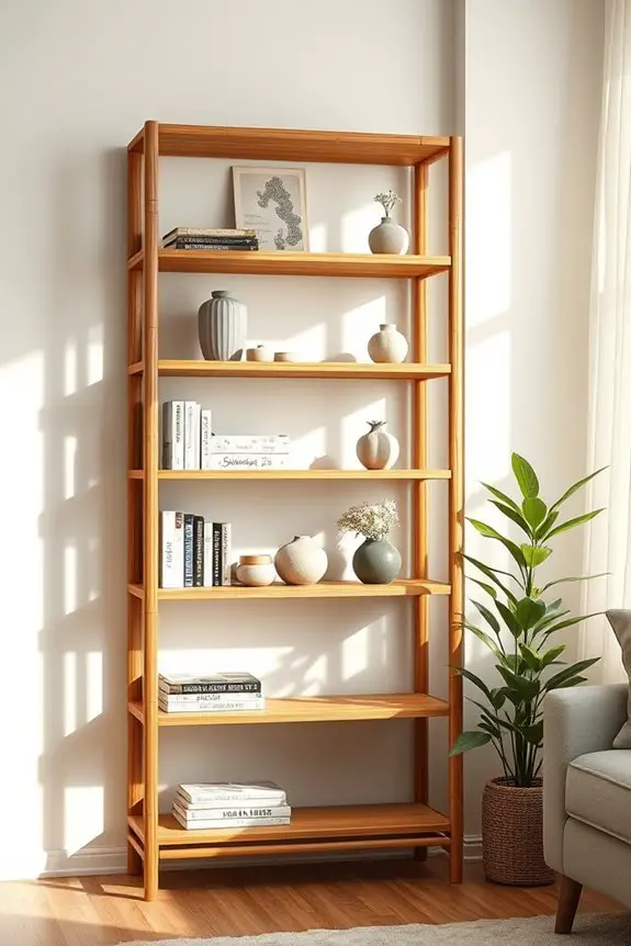 eco friendly bamboo bookshelves