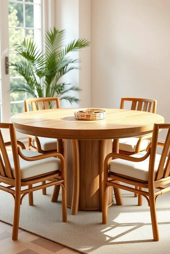 eco friendly bamboo dining sets