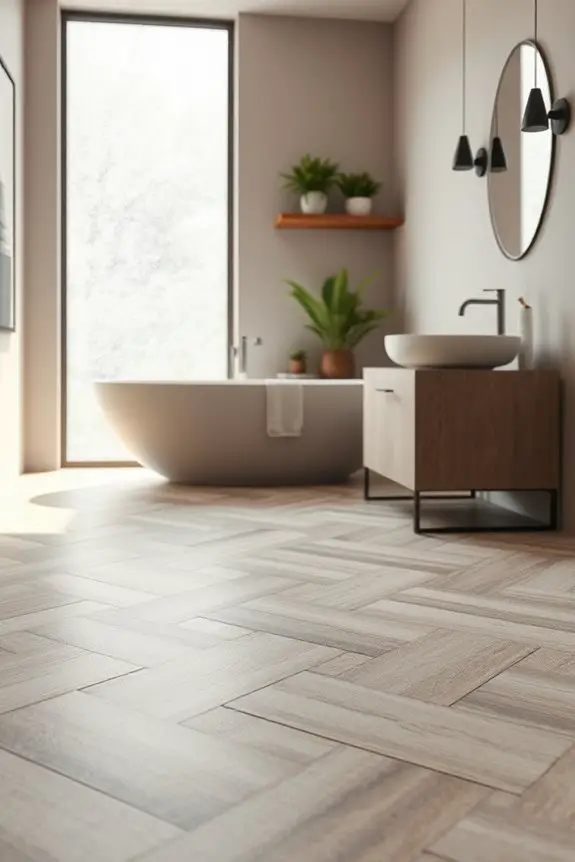 eco friendly bathroom flooring option