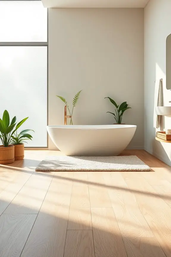 eco friendly bathroom flooring option