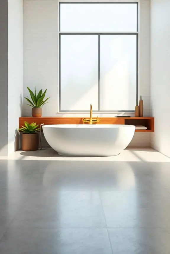 eco friendly concrete bathroom flooring